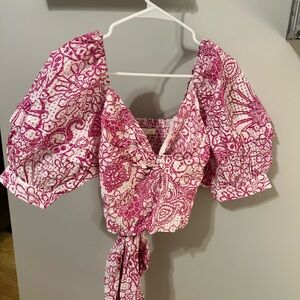 Pink Patterned Women's Top